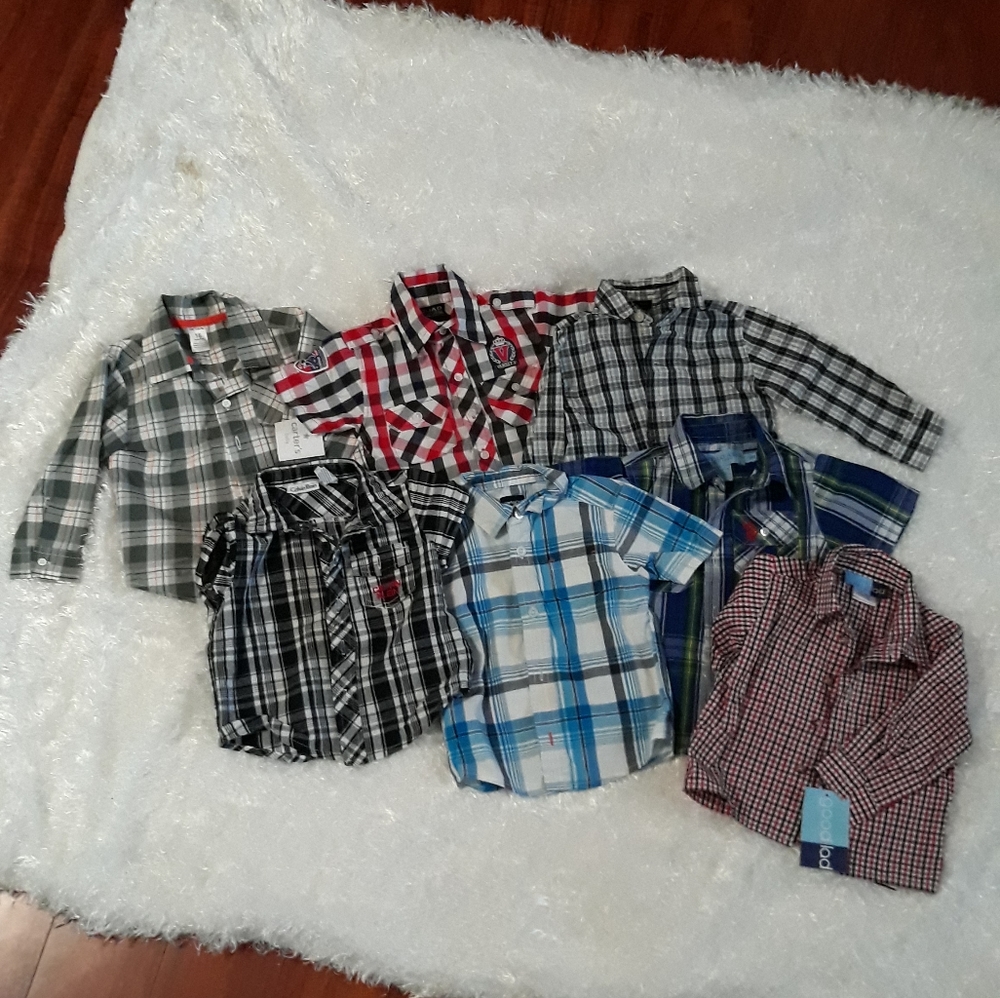 Bundle of button down shirts for toddler